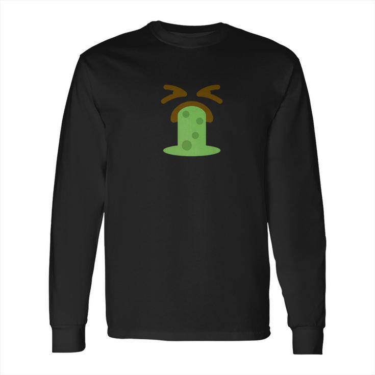 Funny Sick Vomit Halloween Emoji Group Costume Long Sleeve T-Shirt