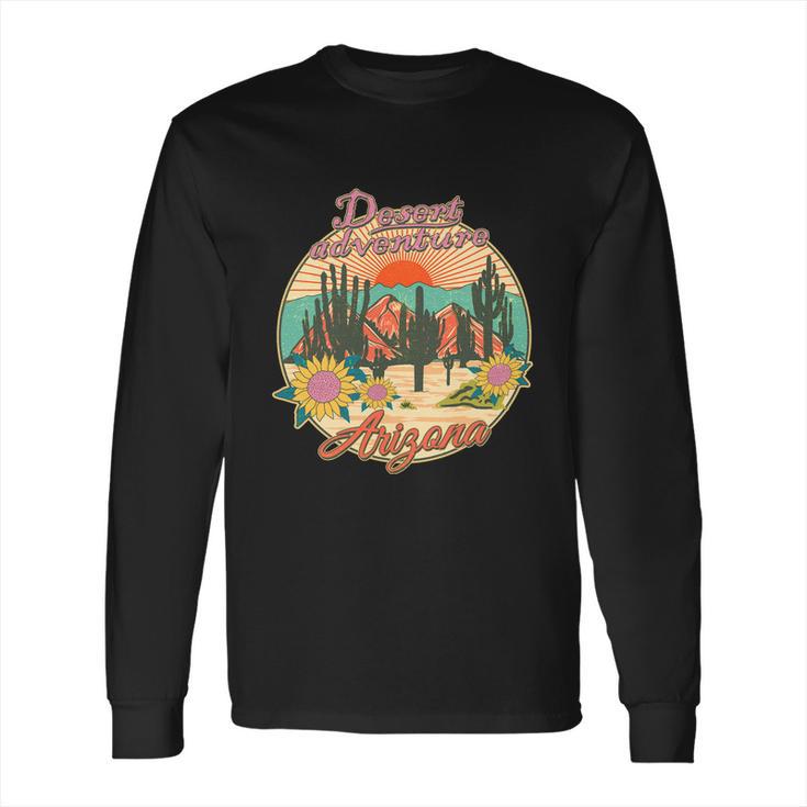 Funny Vintage Retro Travel Arizona Desert Adventure Emblem Long Sleeve T-Shirt