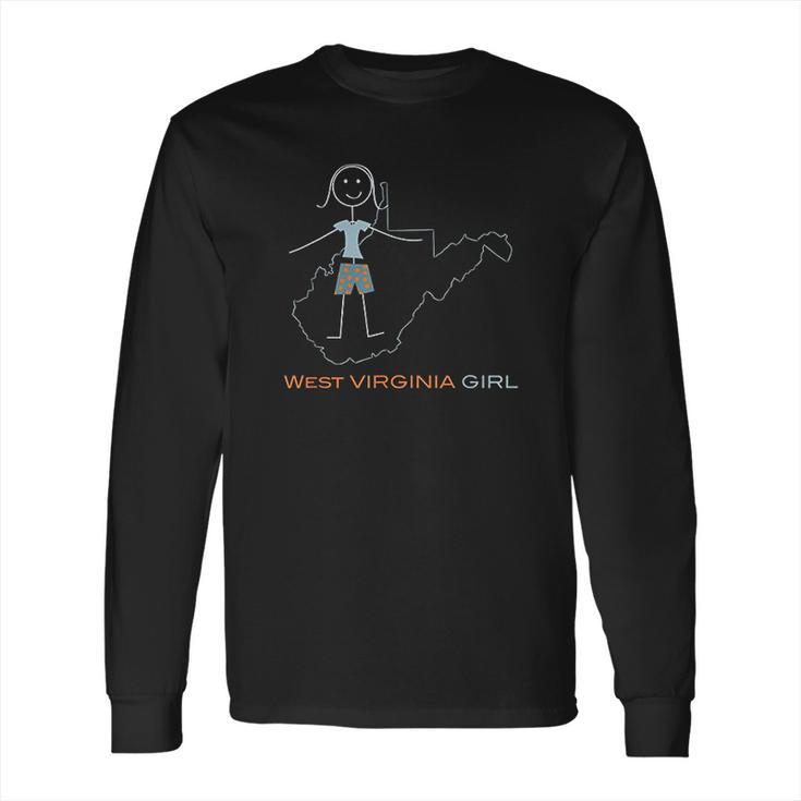 Funny West Virginia Wv Girls West Virginia Long Sleeve T-Shirt