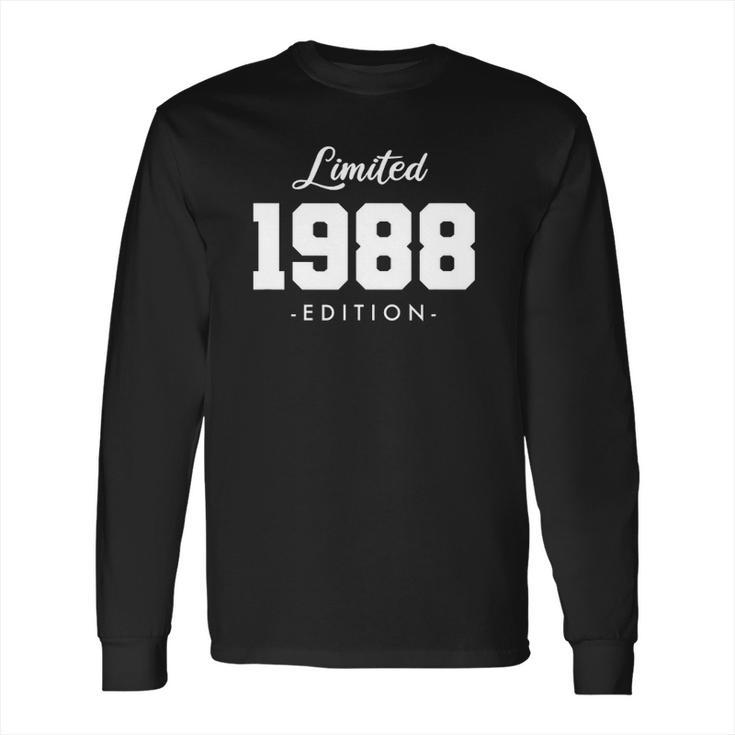 Gift For 33 Years Old 1988 Limited Edition 33Rd Birthday Long Sleeve T-Shirt