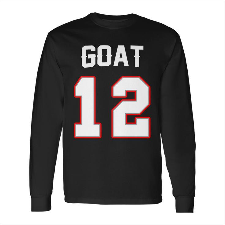 The Goat 12 Jersey 5 Time Champ New England Football Long Sleeve T-Shirt