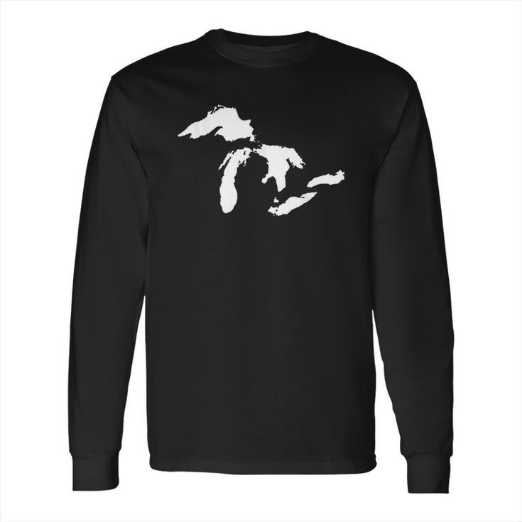 Great Lakes Detroit Michigan Long Sleeve T-Shirt