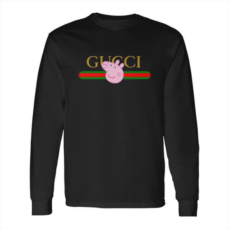 Gucci X Peppa Pig Pecs Belt Logo Youth T Shirt Long Sleeve T-Shirt