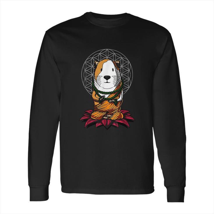 Guinea Pig Zen Yoga Meditation Cavy Sacred Geometry Long Sleeve T-Shirt