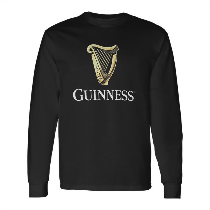 Guinness Black Classic With An Irish Gold Harp Design Long Sleeve T-Shirt