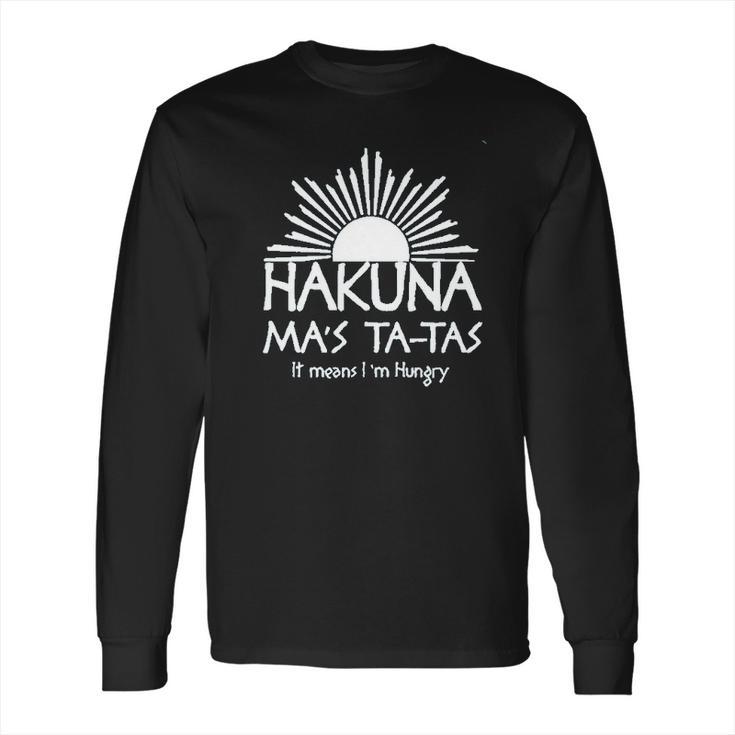 Hakuna Mas Tatas Parody Funny Romper Long Sleeve T-Shirt