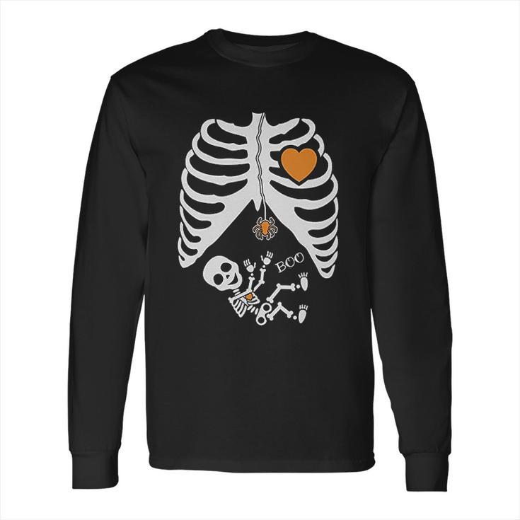 Halloween Skeleton Xray Rib Cage Long Sleeve T-Shirt