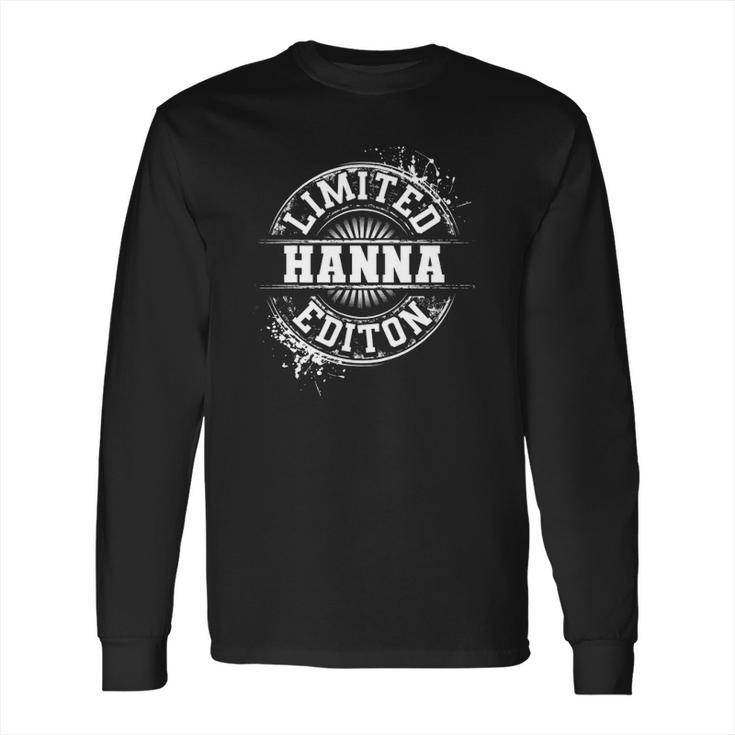 Hanna Funny Surname Family Tree Birthday Reunion Gift Idea Long Sleeve T-Shirt