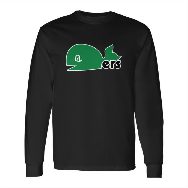 Hartford Whalers Pucky The Whale Long Sleeve T-Shirt