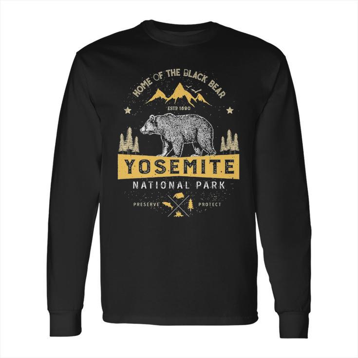 Home The Black Bear Yosemite National Park T- Long Sleeve T-Shirt