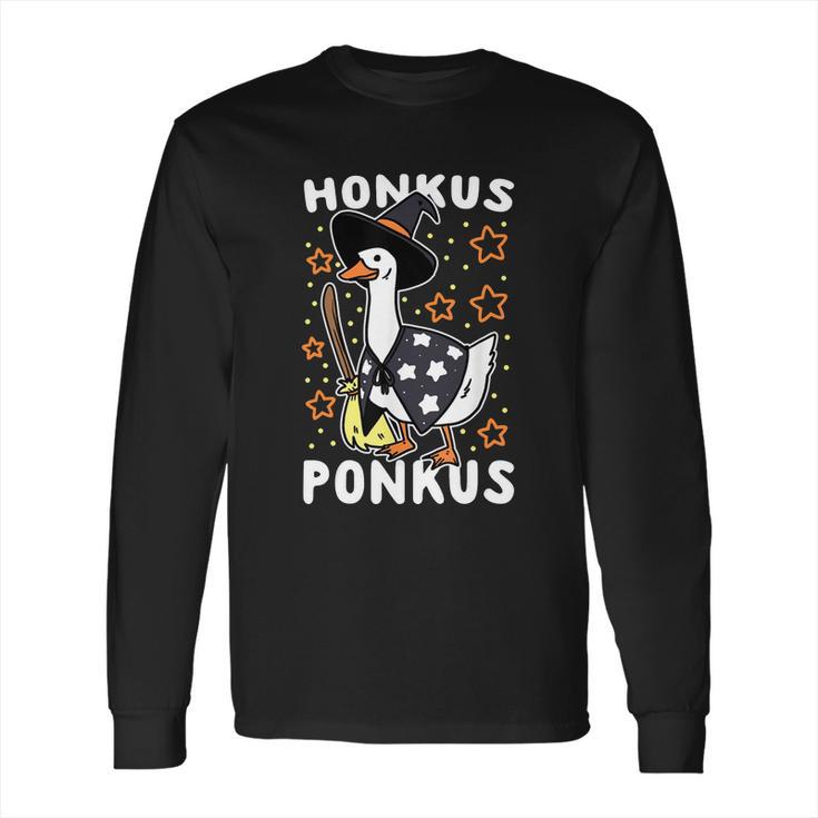 Honkus Ponkus Hocus Pocus Goose Halloween Witch Funny Cute Long Sleeve T-Shirt