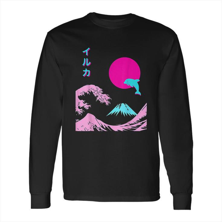 Japanese Dolphin Long Sleeve T-Shirt