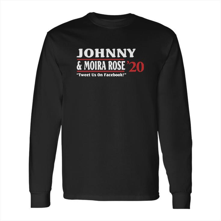 Jonny And Moira Rose 2020 Tweet Us On Facebook Long Sleeve T-Shirt