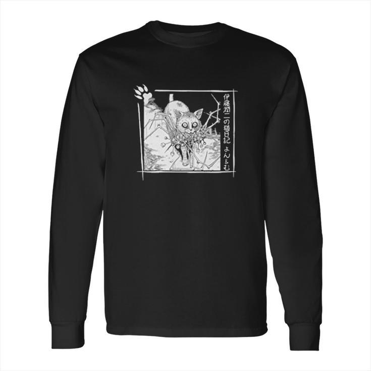 Junji Ito Cat Diary Horror Long Sleeve T-Shirt