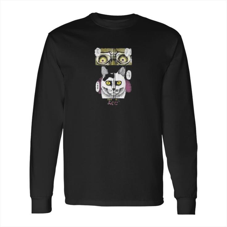 Junji Itos Cat Diary Yon And Mu Yon S Cursed Face Long Sleeve T-Shirt