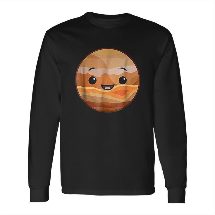 Jupiter   Cute Happy Planet Solar System Galaxy Long Sleeve T-Shirt