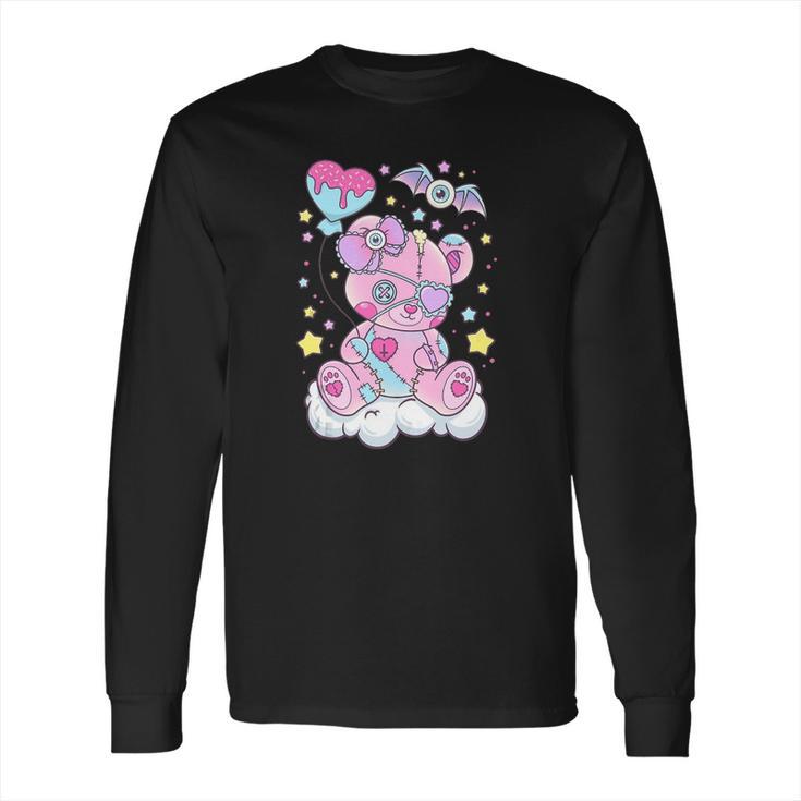 Kawaii Pastel Goth Cute Creepy Bear Long Sleeve T-Shirt