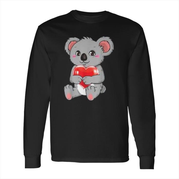 Koala Heat Valentine Funny Valentines Day Singles Gift Long Sleeve T-Shirt