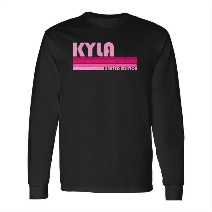 Kyla Name Personalized Retro Vintage 80S 90S Style Long Sleeve T-Shirt