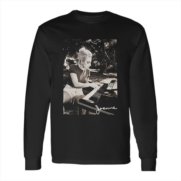 Lady Gaga Joanne Piano Black Long Sleeve T-Shirt