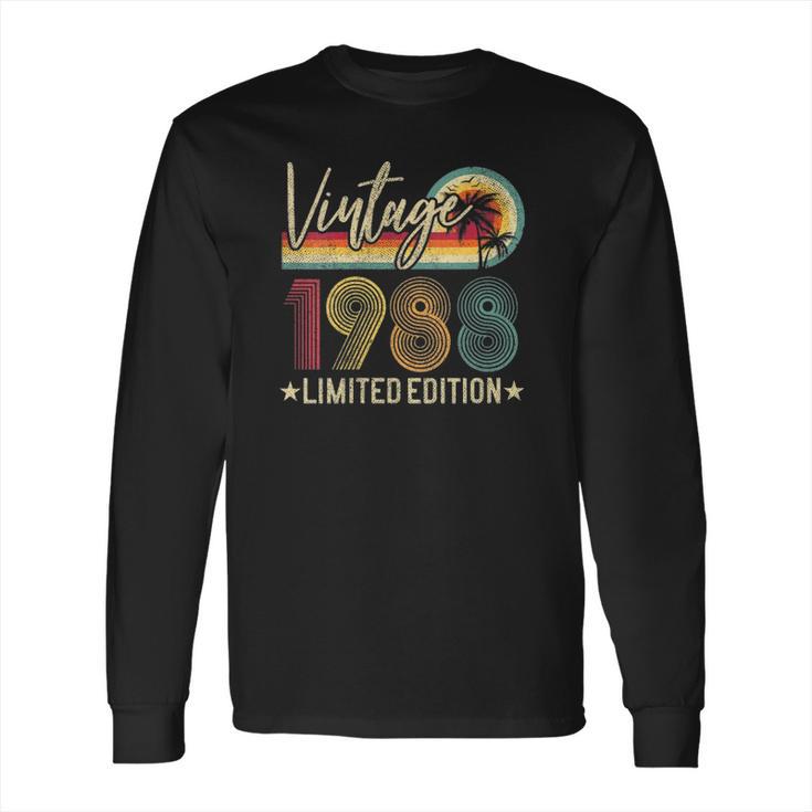 Limited Edition 1988 33Rd Birthday 33 Years Old Vintage Long Sleeve T-Shirt