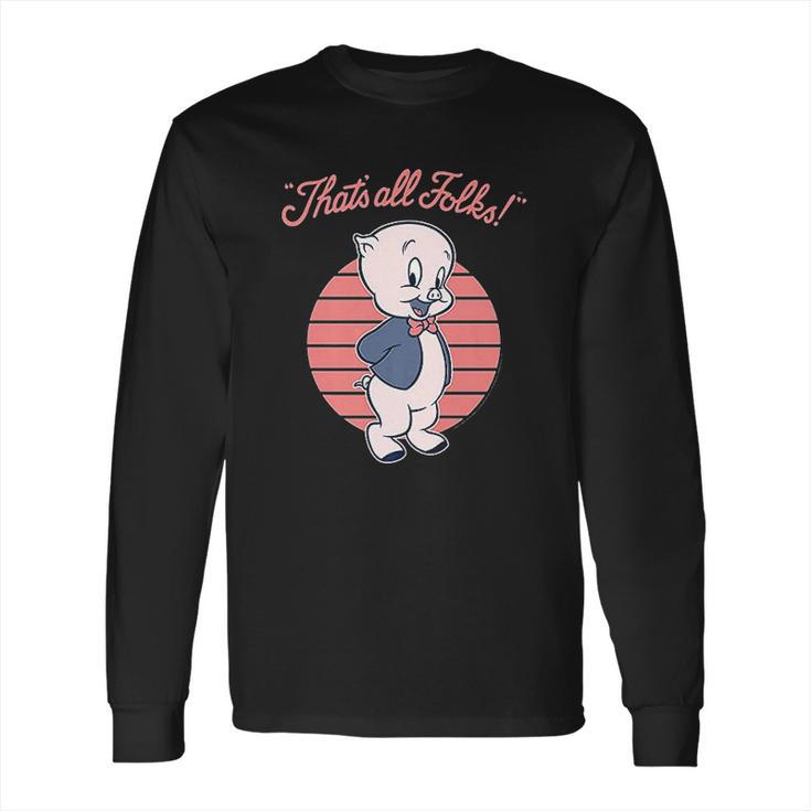 Looney Tunes Porky Pig That Is All Folks Long Sleeve T-Shirt