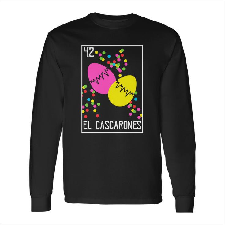 Loteria Easter Tee El Cascarones Confetti Eggs Mexican Long Sleeve T-Shirt