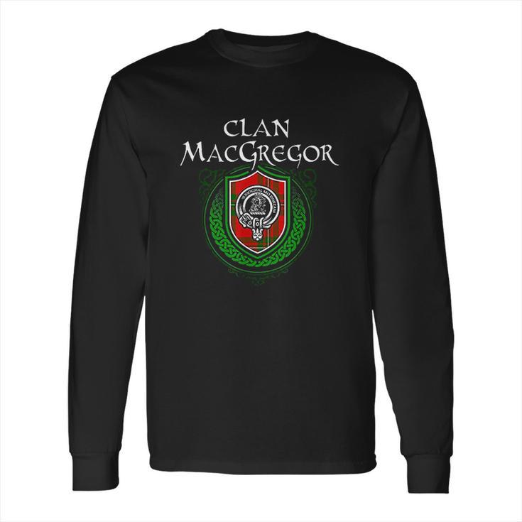 Macgregor Surname Scottish Clan Tartan Crest Badge Long Sleeve T-Shirt