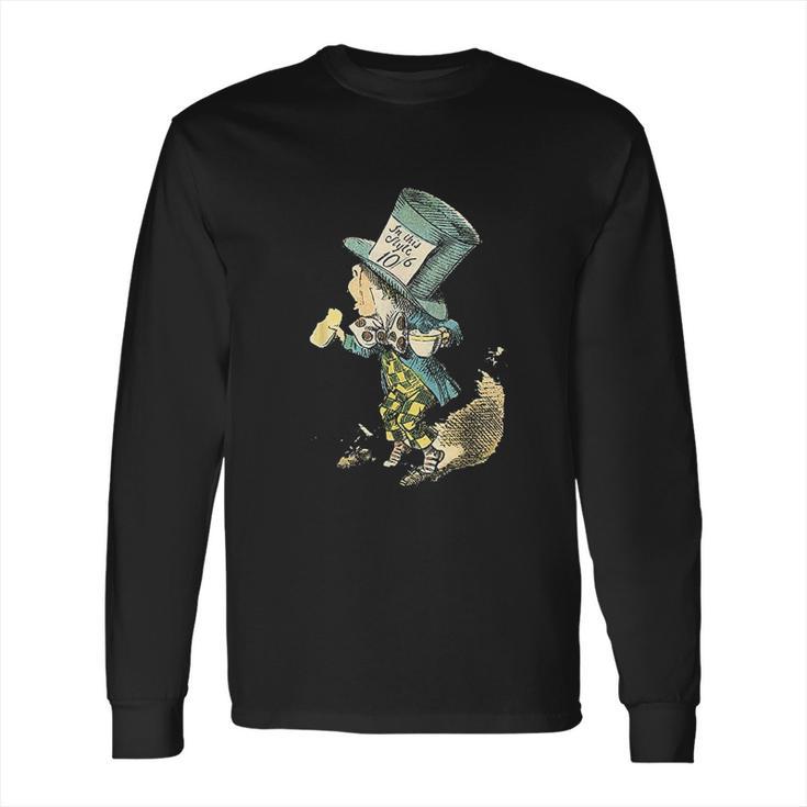 Mad Hatter Vintage Illustration Long Sleeve T-Shirt