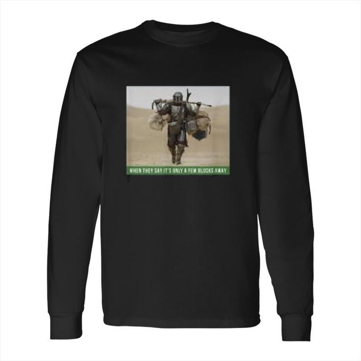 The Mandalorian And The Child Funny Meme Long Sleeve T-Shirt