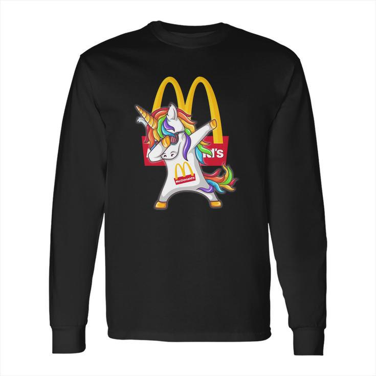 Mcdonalds Unicorn Dabbing Long Sleeve T-Shirt