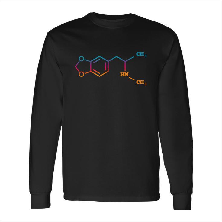 Mdma Ecstasy Techno Chemical Molecule Funny Edm Rave Party Long Sleeve T-Shirt