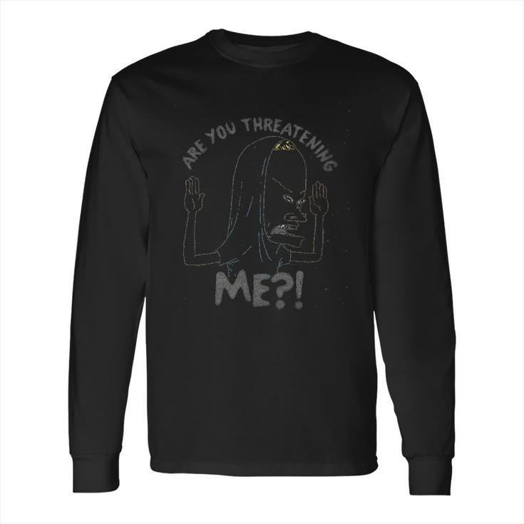 Mens Beavis And Butthead Cornholio Are You Threatening Me Long Sleeve T-Shirt