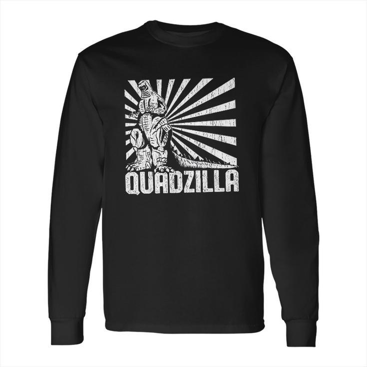 Mens Quadzilla Funny Gym  Leg Day Long Sleeve T-Shirt