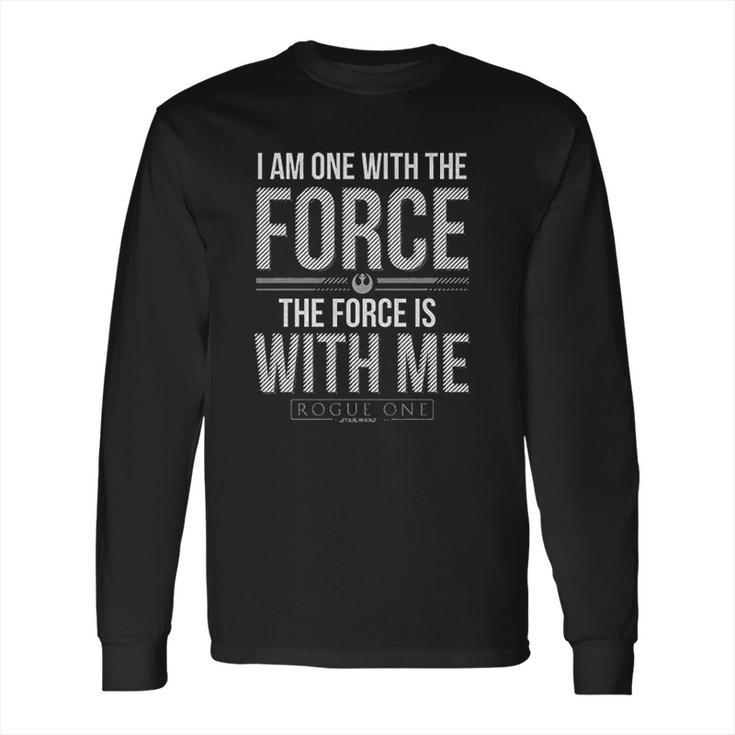 Mens Star Wars Rogue One Chirrut Force Is With Me Long Sleeve T-Shirt