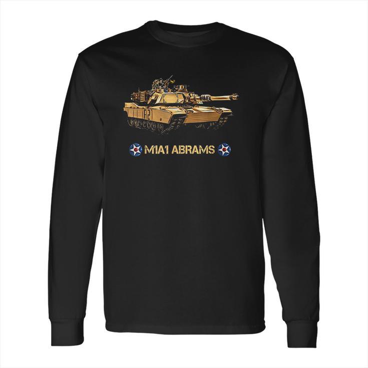 Mens Vintage US Army M1A1 Abrams Main Battle Tank Long Sleeve T-Shirt