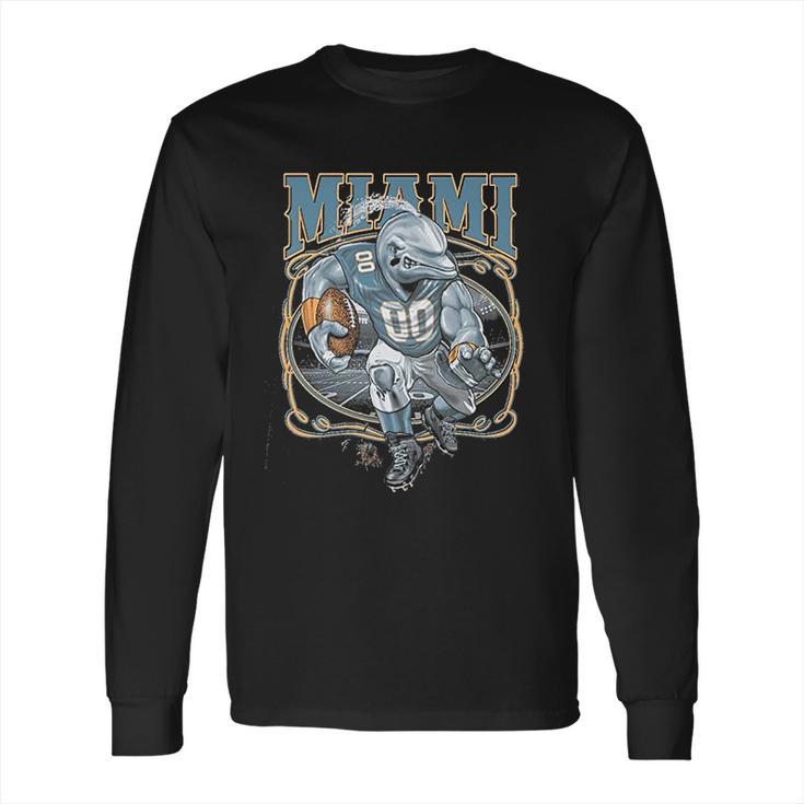 Miami Fans Mia Fantasy Football Sports Tri Blend Long Sleeve T-Shirt