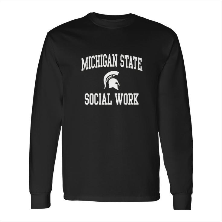 Michigan State Spartans Arch Logo Departments Long Sleeve T-Shirt