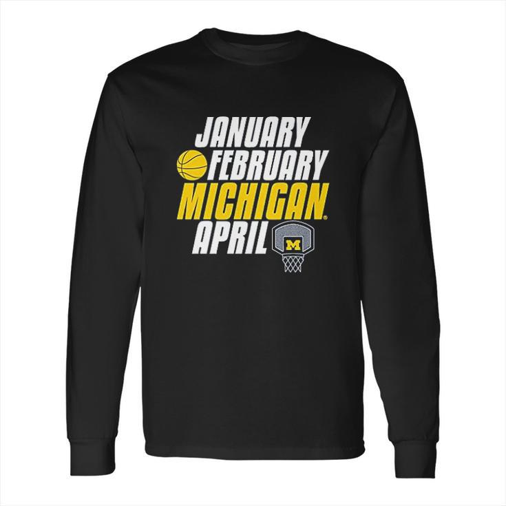 Michigan Wolverines Month Of Michigan Basketball Long Sleeve T-Shirt