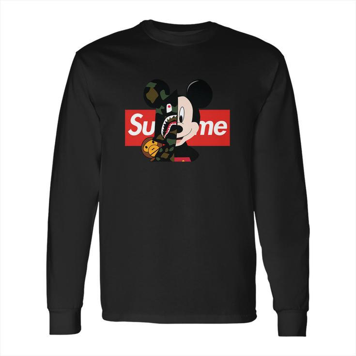 Mickey Mouse Supreme Bape Youth Sweatshirt Shirt T Shirt Tee Long Sleeve T-Shirt