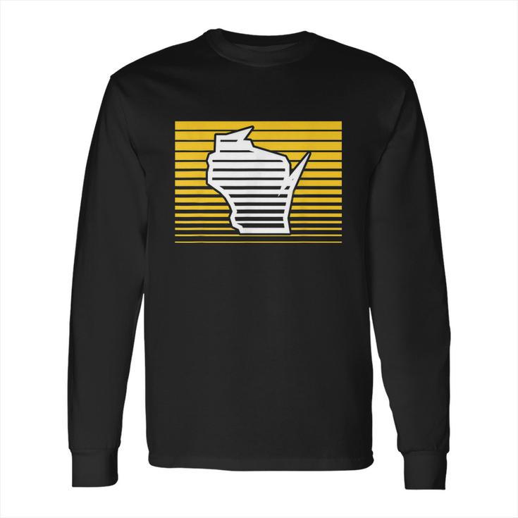 Milwaukee Wisconsin Retro Gradient Stripes Long Sleeve T-Shirt