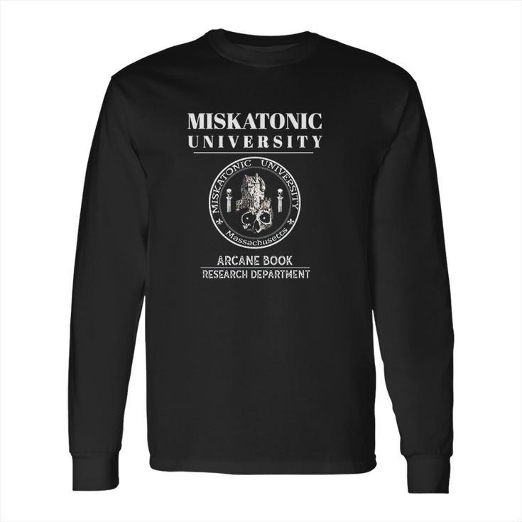 Miskatonic University Arcane Book Research Department Long Sleeve T-Shirt