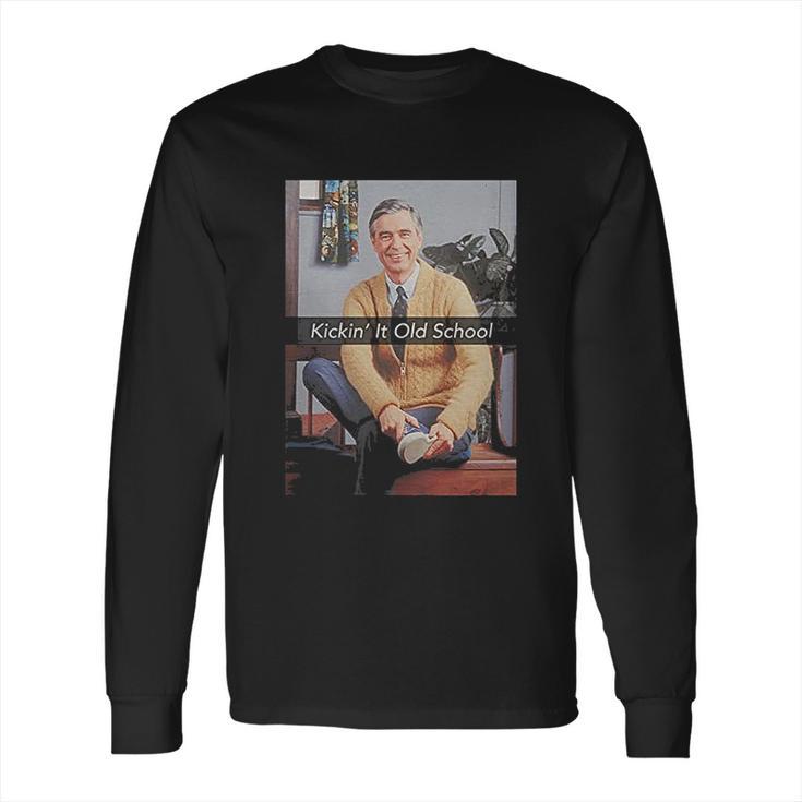 Mister Rogers Kickin It Old School Official Fitted T-Shirt Long Sleeve T-Shirt