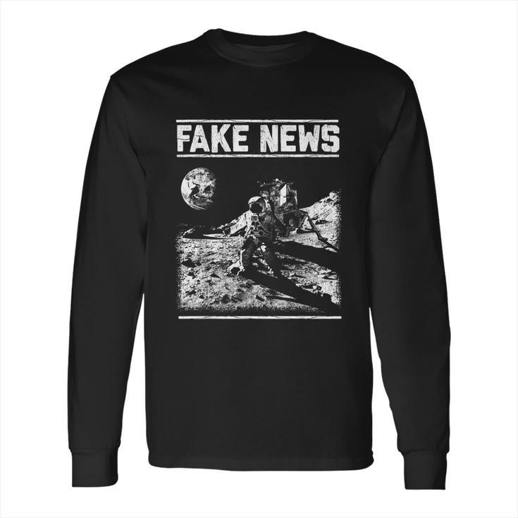 Moon Landing Hoax Apollo 11 1969 Conspiracy Theory Fake News Long Sleeve T-Shirt