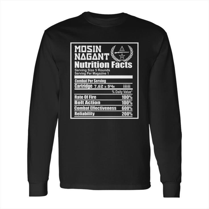 Mosin Nagant Nutrition Facts Long Sleeve T-Shirt