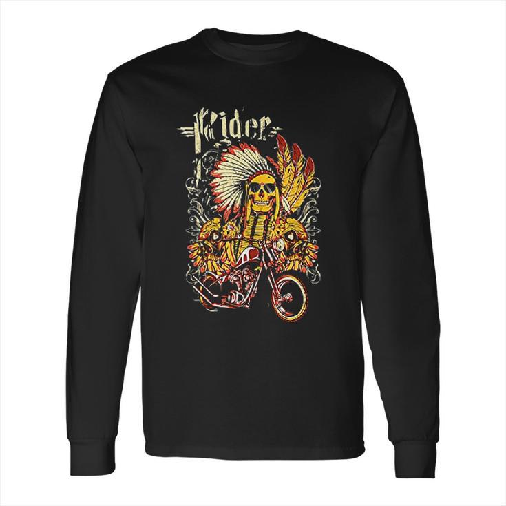 Motorcycle Indian Rider Long Sleeve T-Shirt