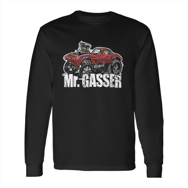 Mr  Gasser Hot Rod Cartoon Race Car Long Sleeve T-Shirt