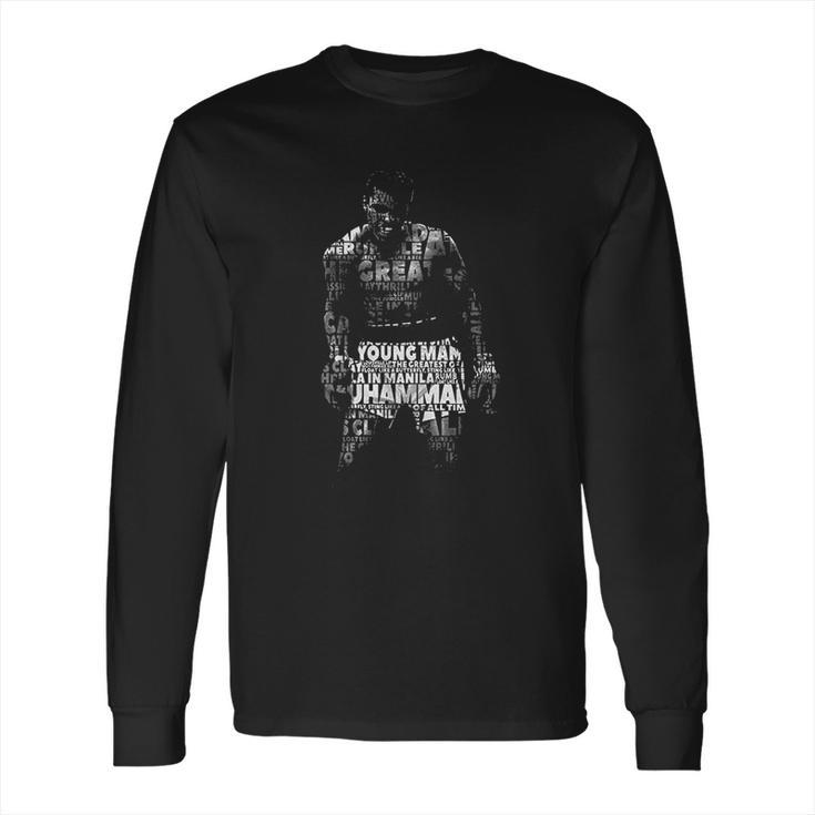 Muhammad Ali 60S Goat Greatest Boxer Quote Me Black Long Sleeve T-Shirt