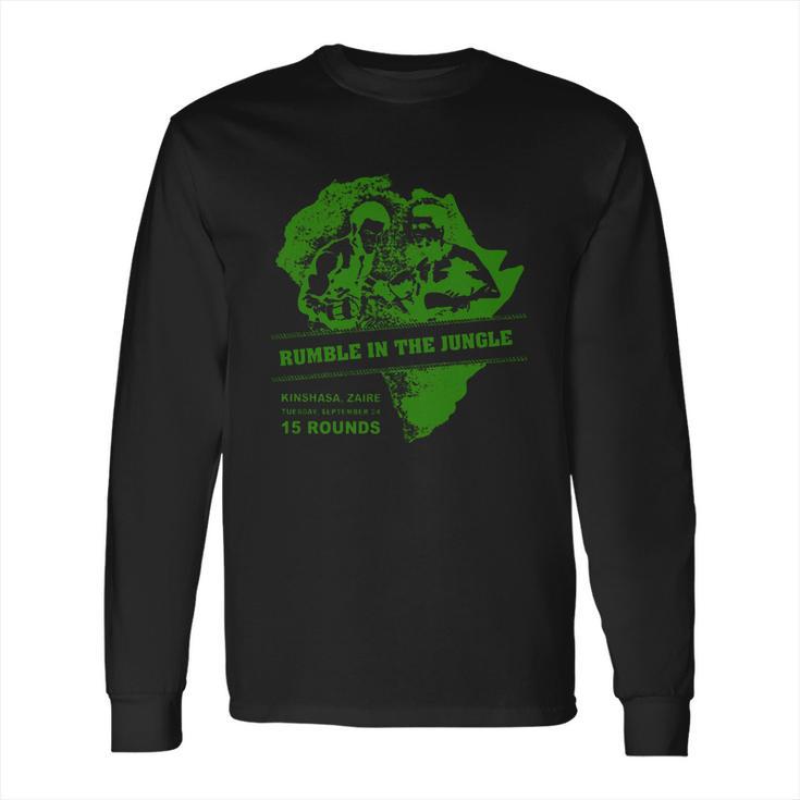 Muhammad AliShirt Rumble In The Jungle Poster Ali Vs Foreman Long Sleeve T-Shirt