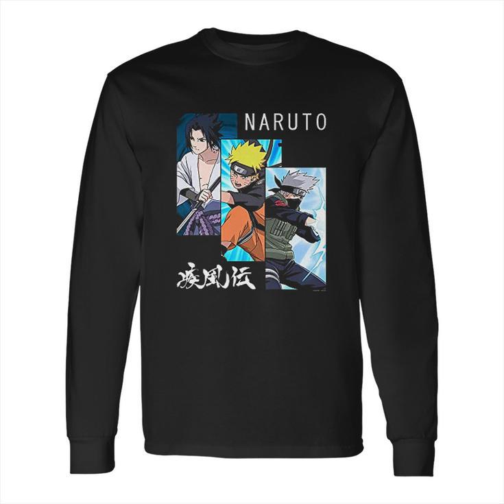 Naruto Shippuden 3 Panels And Kanji Long Sleeve T-Shirt